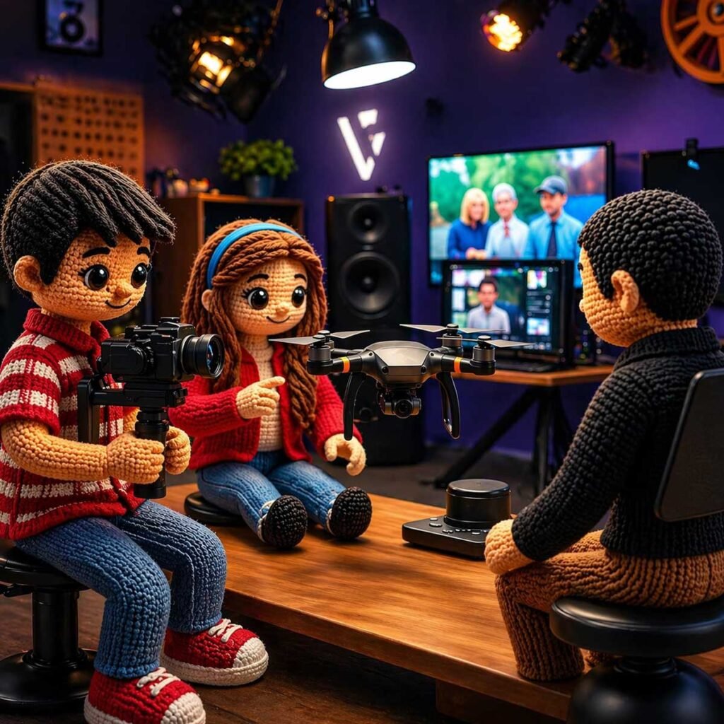 Representación visual del servicio de producción de video profesional de Vudú Publicidad.