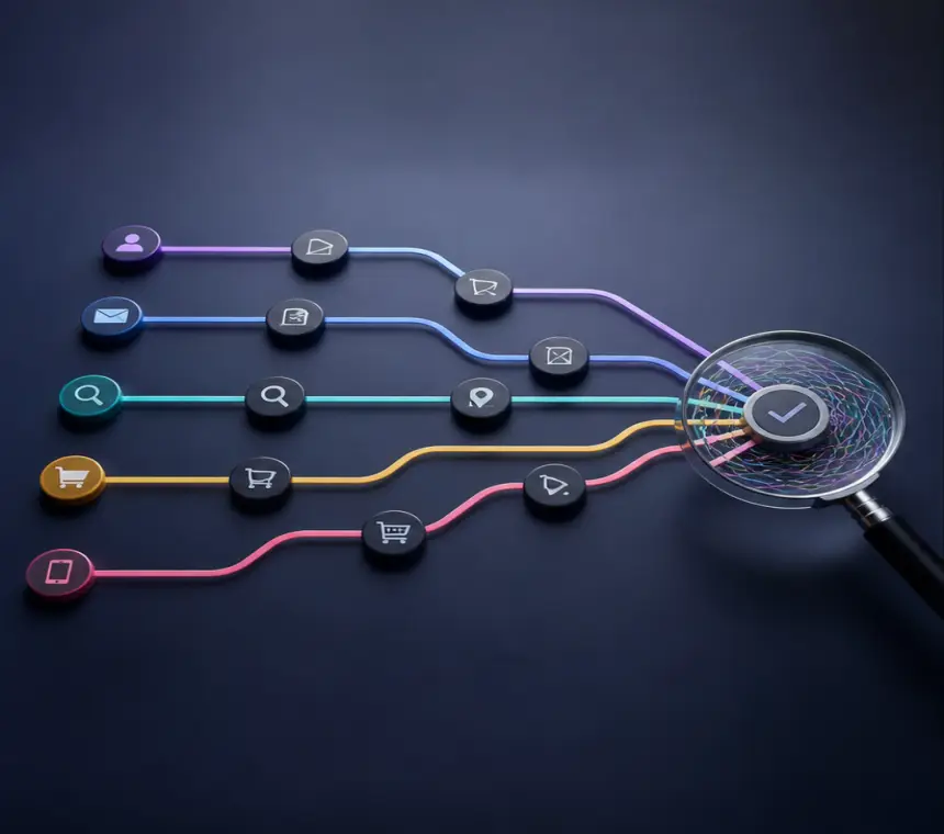 Atribución de marketing: por qué el último clic cuenta una historia incompleta Vudú Publicidad Atribución de marketing: múltiples canales antes de la conversión
