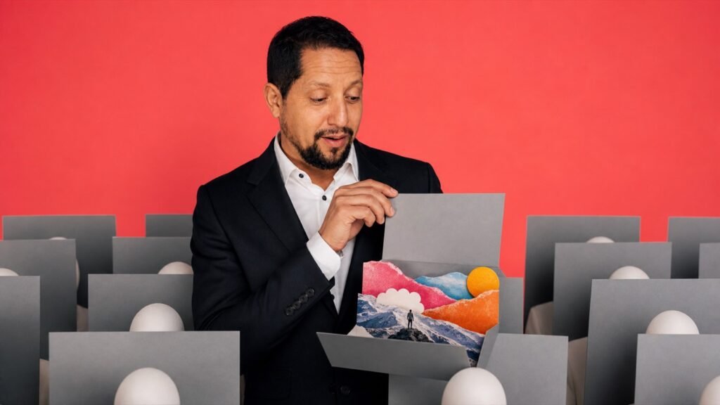 contenido genérico: Luis descubre una idea humana y original entre piezas repetitivas