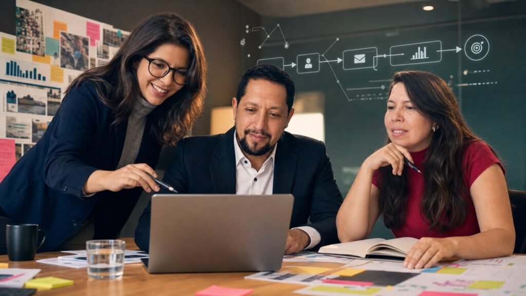 Cómo construir un departamento de marketing con IA que funcione Vudú Publicidad equipo construyendo un departamento de marketing con IA