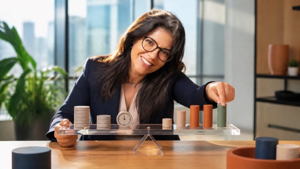 Anita evaluando el ROI de IA en marketing con costos y resultados