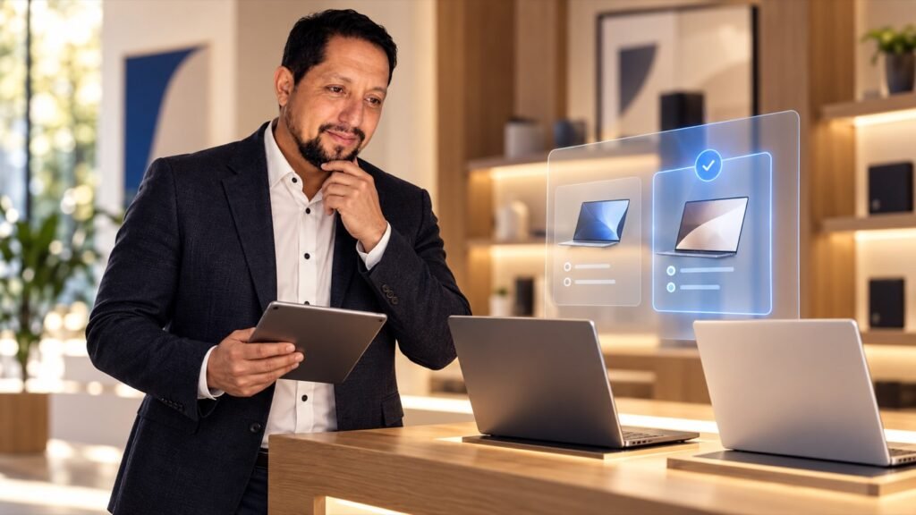 Agentic commerce: Luis compara portátiles con una recomendación de inteligencia artificial