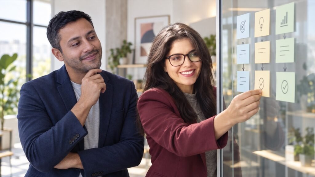 Cómo alinear marketing y ventas sin perder meses en reuniones Vudú Publicidad Anita y Jorge organizan un tablero compartido para alinear marketing y ventas