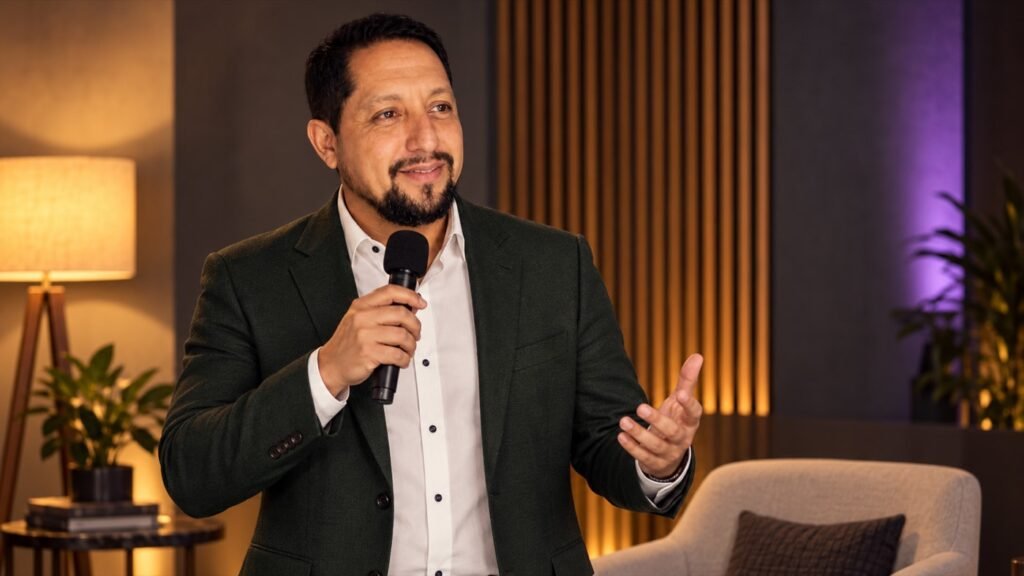 Luis actúa como vocero y canal de comunicación de la marca en una entrevista