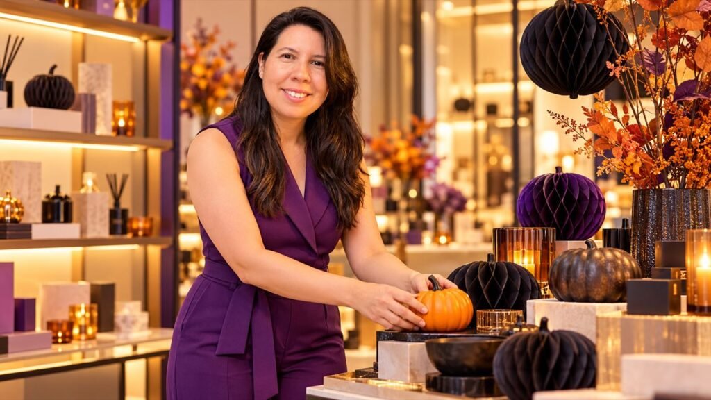 Jhey prepara una vitrina de Halloween 2026 con decoración de campaña y productos de temporada